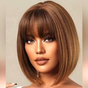 NWT WIG Natural Look Classic Straight Bob Cut 12" Just-In